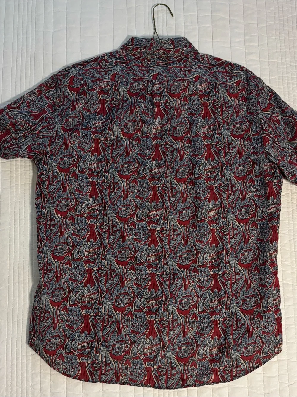 J. Crew Maroon Paisley Print Men's Shirt & Shorts Set